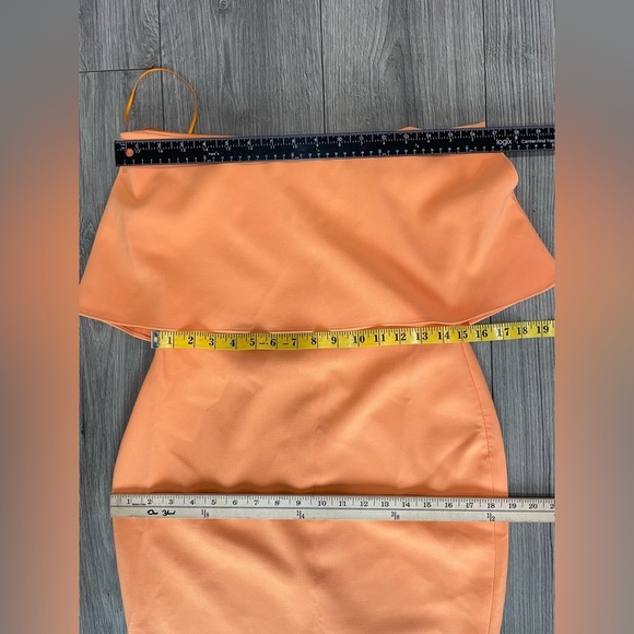 LIKELY Driggs Dress Orange Strapless‎ Ruffle Dress NWT Size 8 - Picture 5 of 9